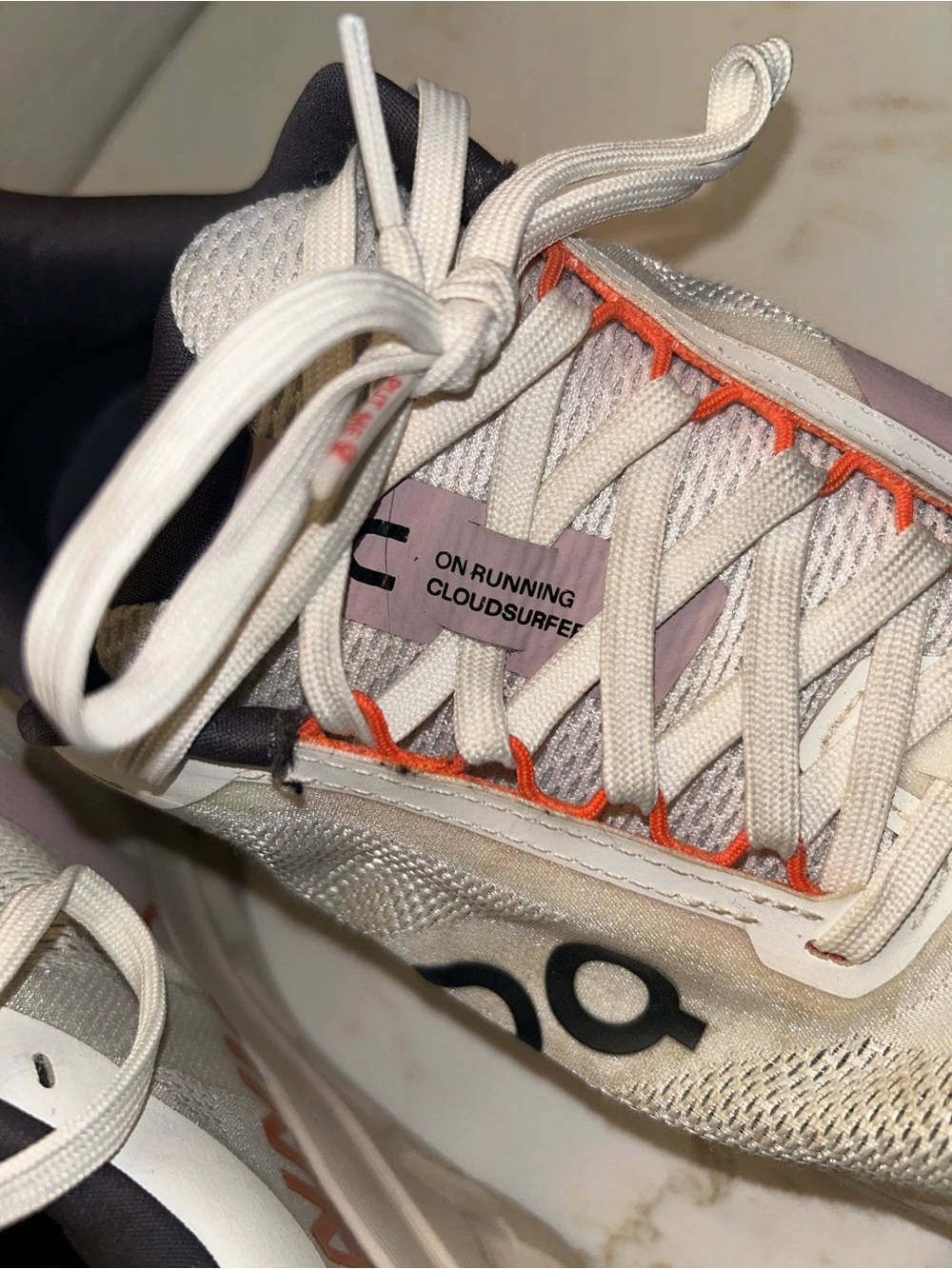 On Cloudsurfer Next Women's Size 8.5 White Flame Running Shoes Comfort Sneakers - Picture 9 of 12